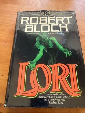 Robert Bloch "Lori" Hardcover Book - Black with Orange & Green Cover